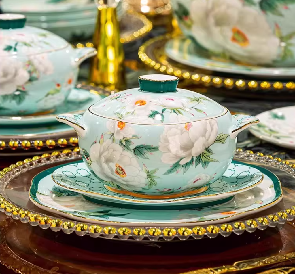 Celadon Floral Table Service
