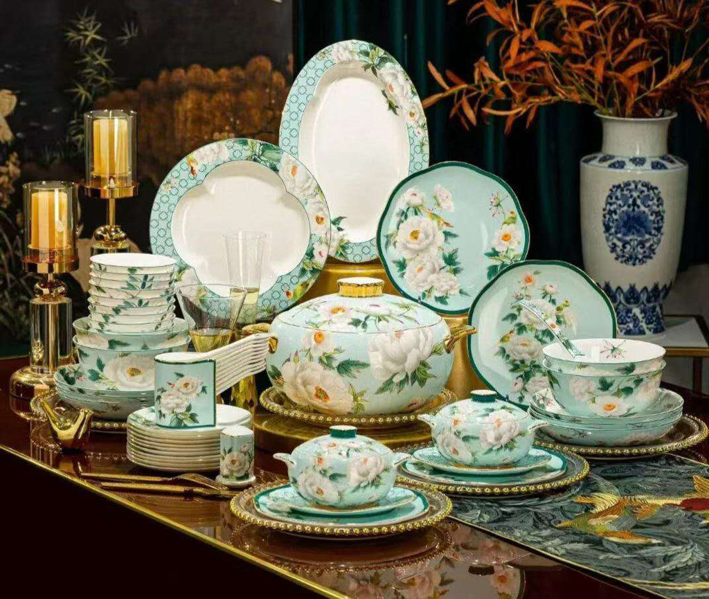 Celadon Floral Table Service