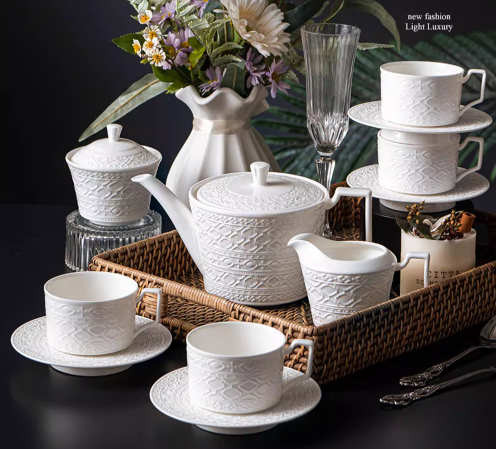 Relief Rim Tea Service Set No. 02