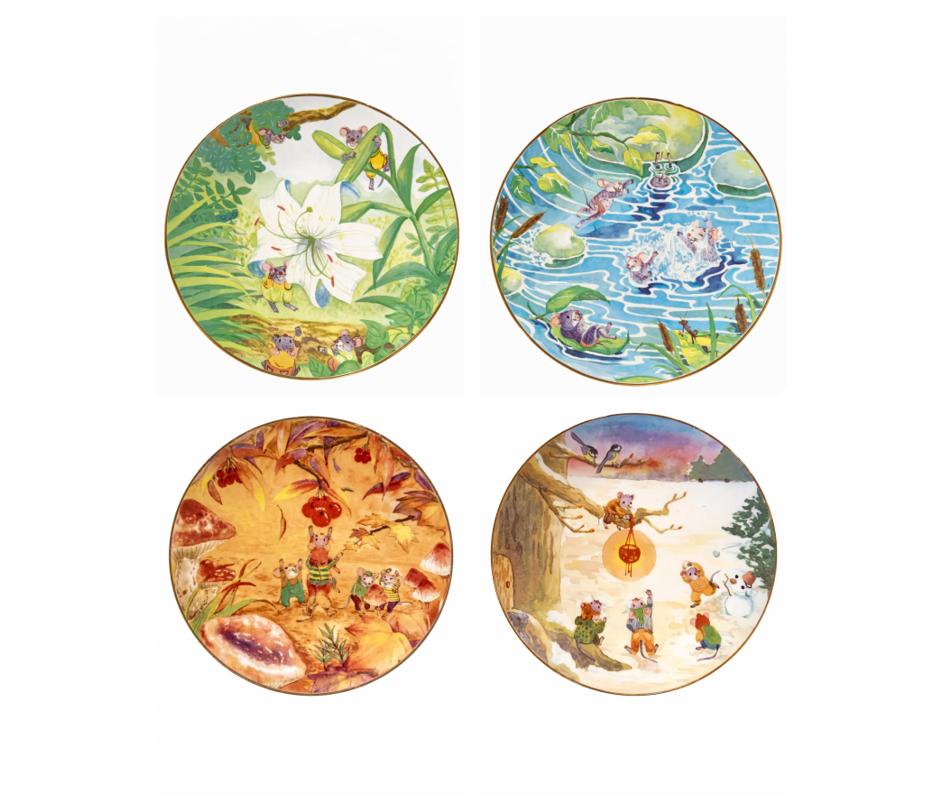 Four Plates Set — Serie Stagioni