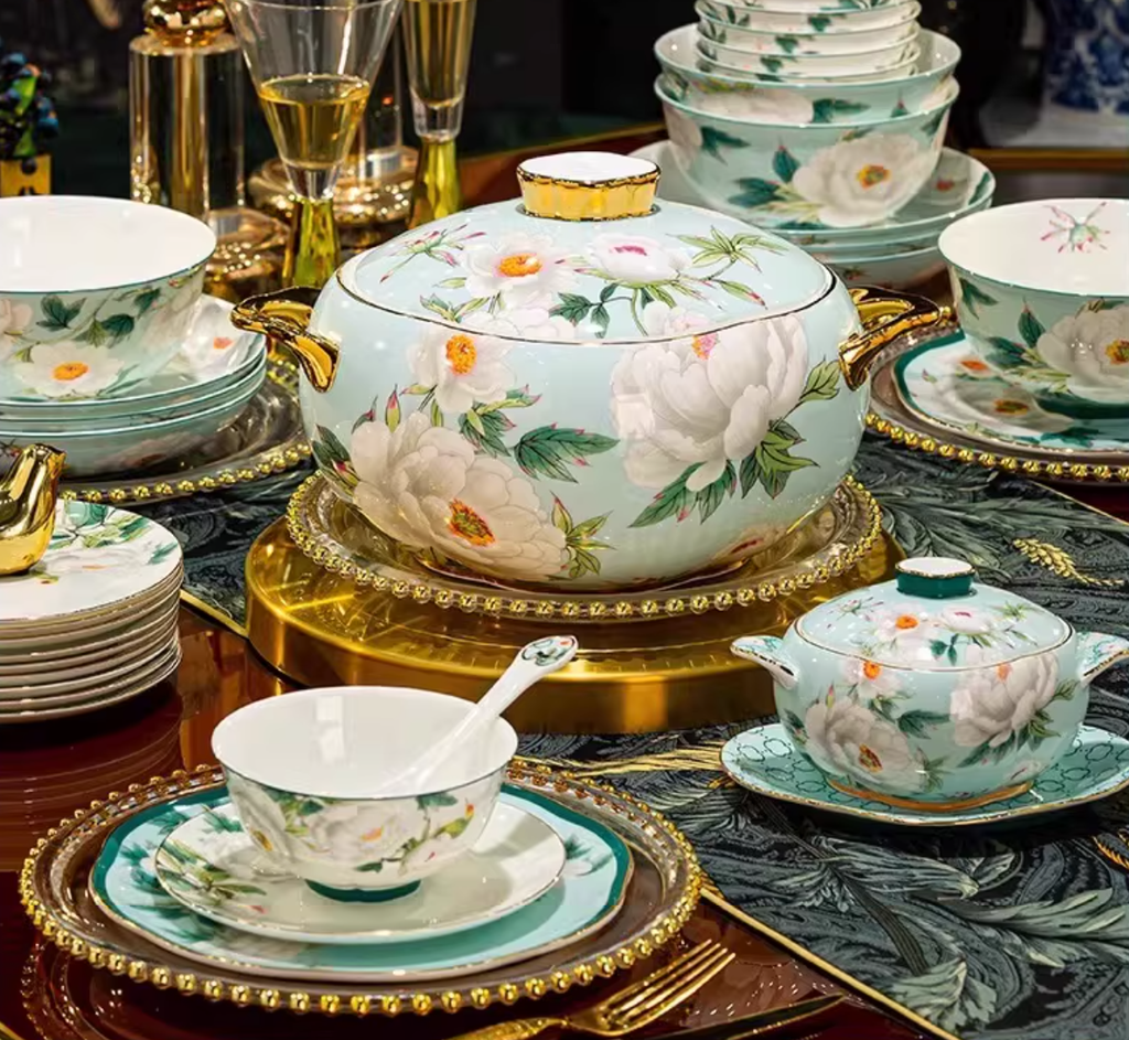 Celadon Floral Table Service