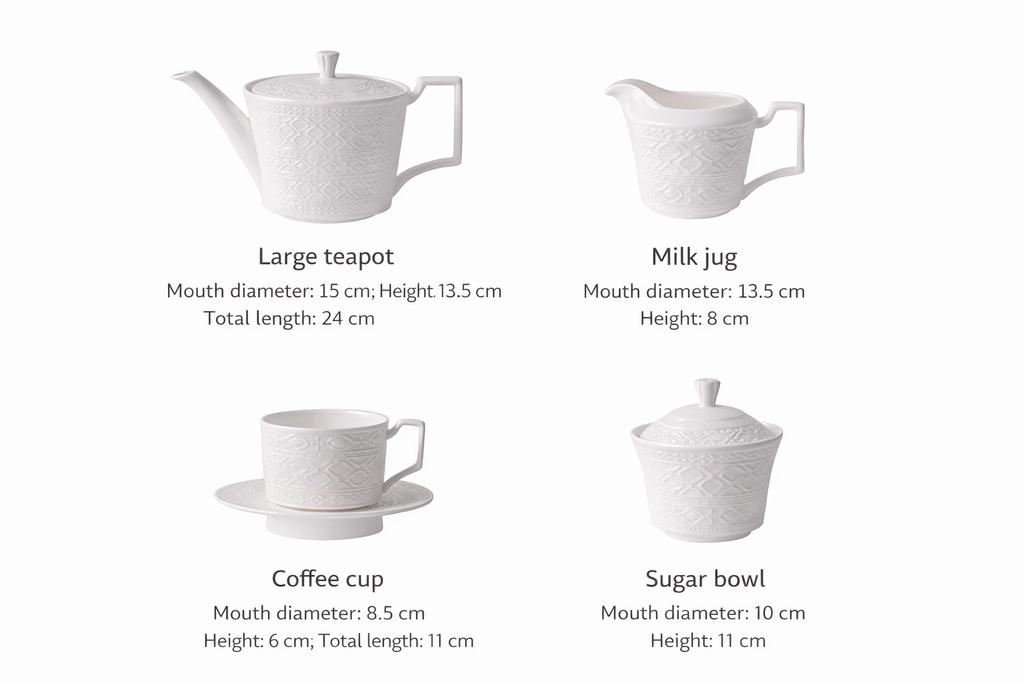 Relief Rim Tea Service Set No. 02